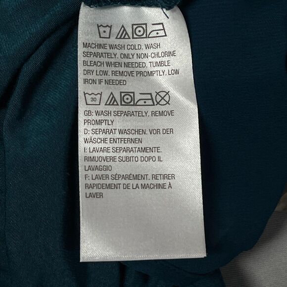 LOGO Layers Lori Goldstein Teal Tunic Sleeveless Tank Top Women's Large Summer - Picture 4 of 5